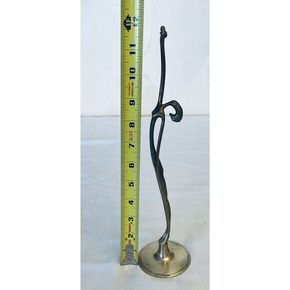 Dancing Girl Ria Figure Brass Karl Hagenauer Style 12" India Rare Collectible - Picture 10 of 11